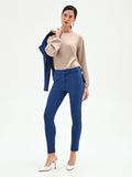 Pantalone a sigaretta blu brillante