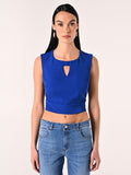 Top Crop Blu Cina