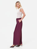 Pantalone a palazzo fluido bordeaux rosso