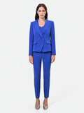 Giacca blazer blu cina monopetto