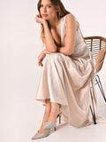 Slingback Glitter Platino