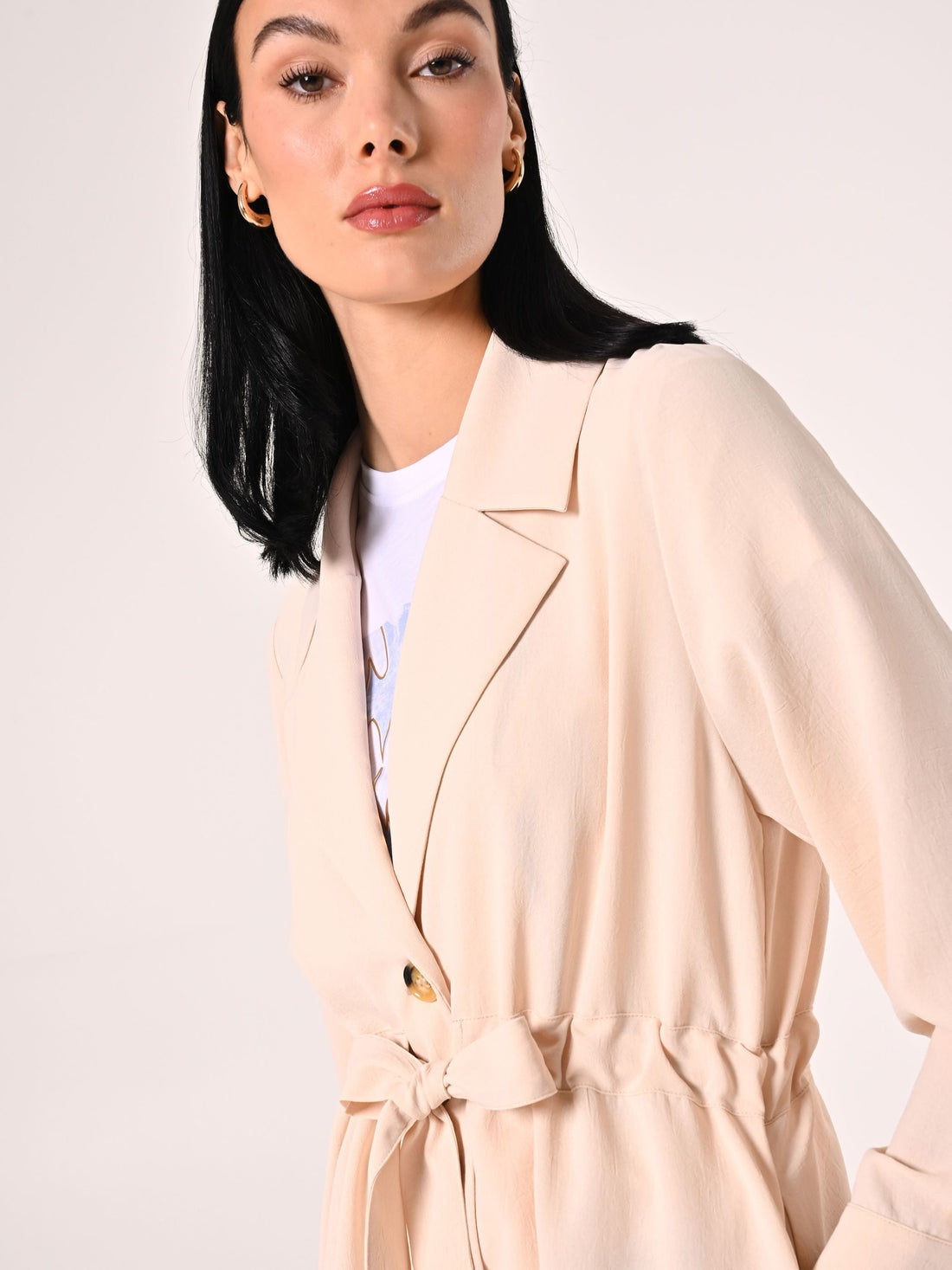 Giacca Beige effetto Goffrato