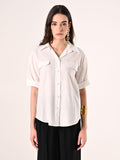 Camicia effetto Goffrato in Misto Viscosa