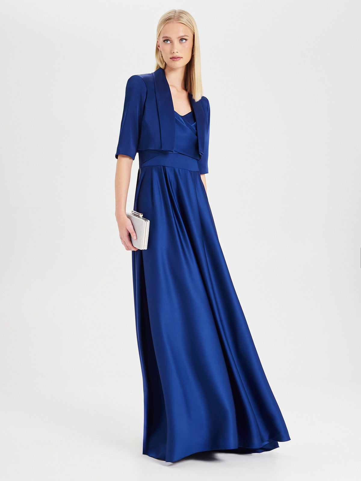 Coprispalle in Raso Rinascimento atelier Blu