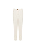 Pantaloni slim bianchi in tessuto fluido mano Crepe