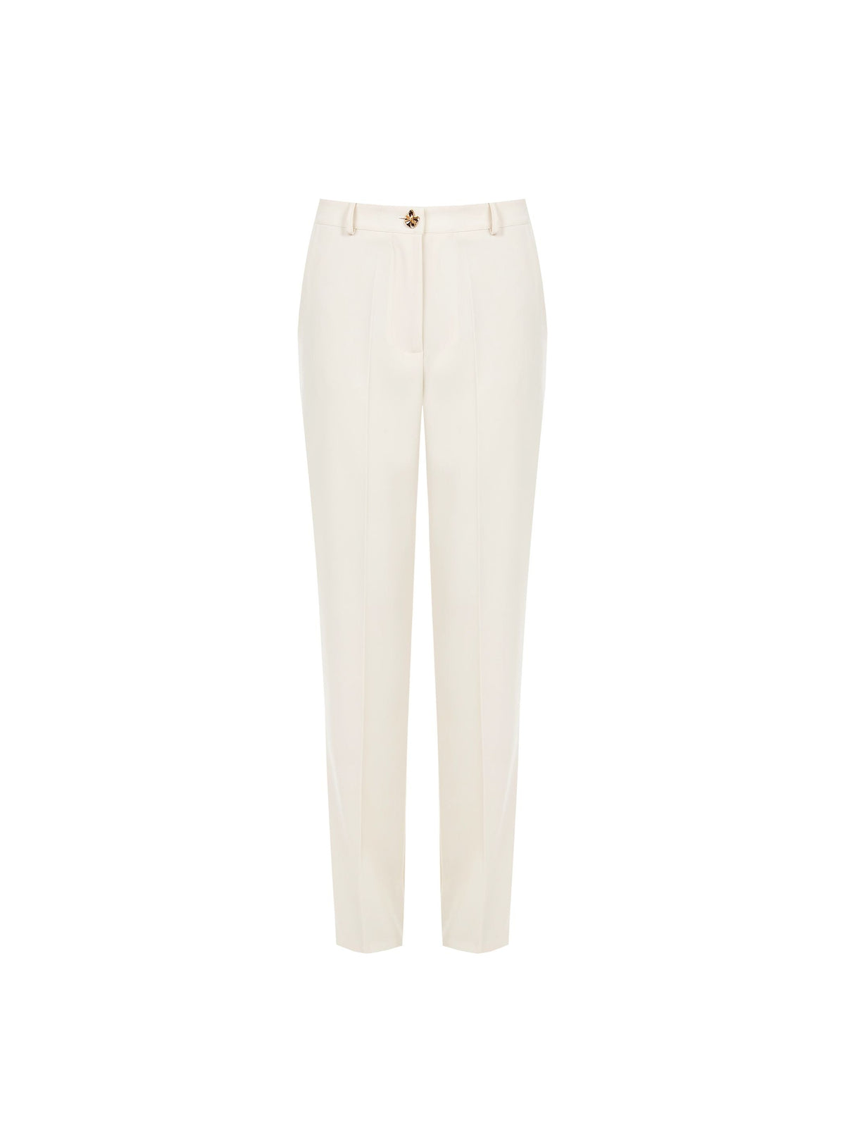 Pantaloni slim bianchi in tessuto fluido mano Crepe
