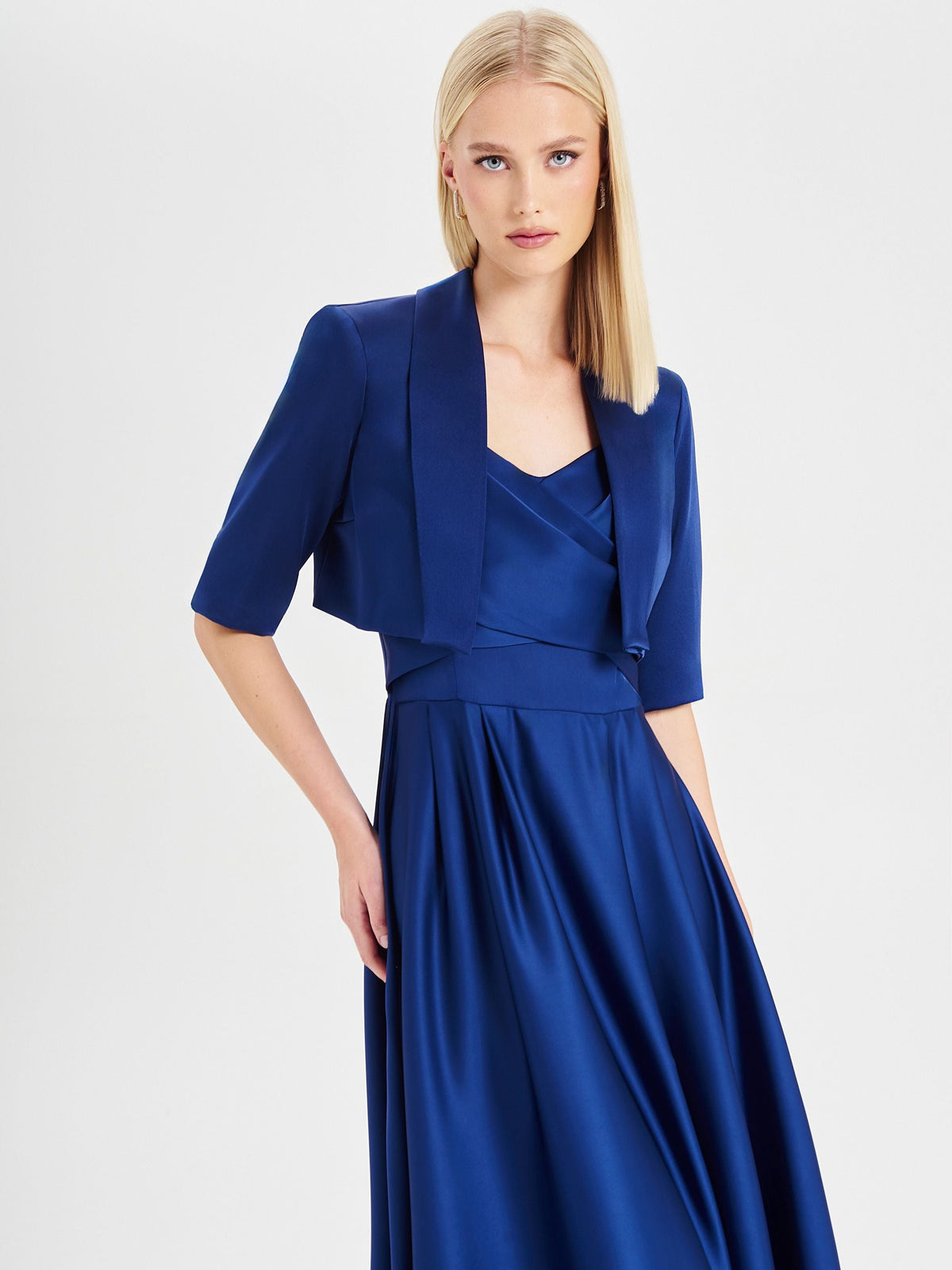 Coprispalle in Raso Rinascimento atelier Blu
