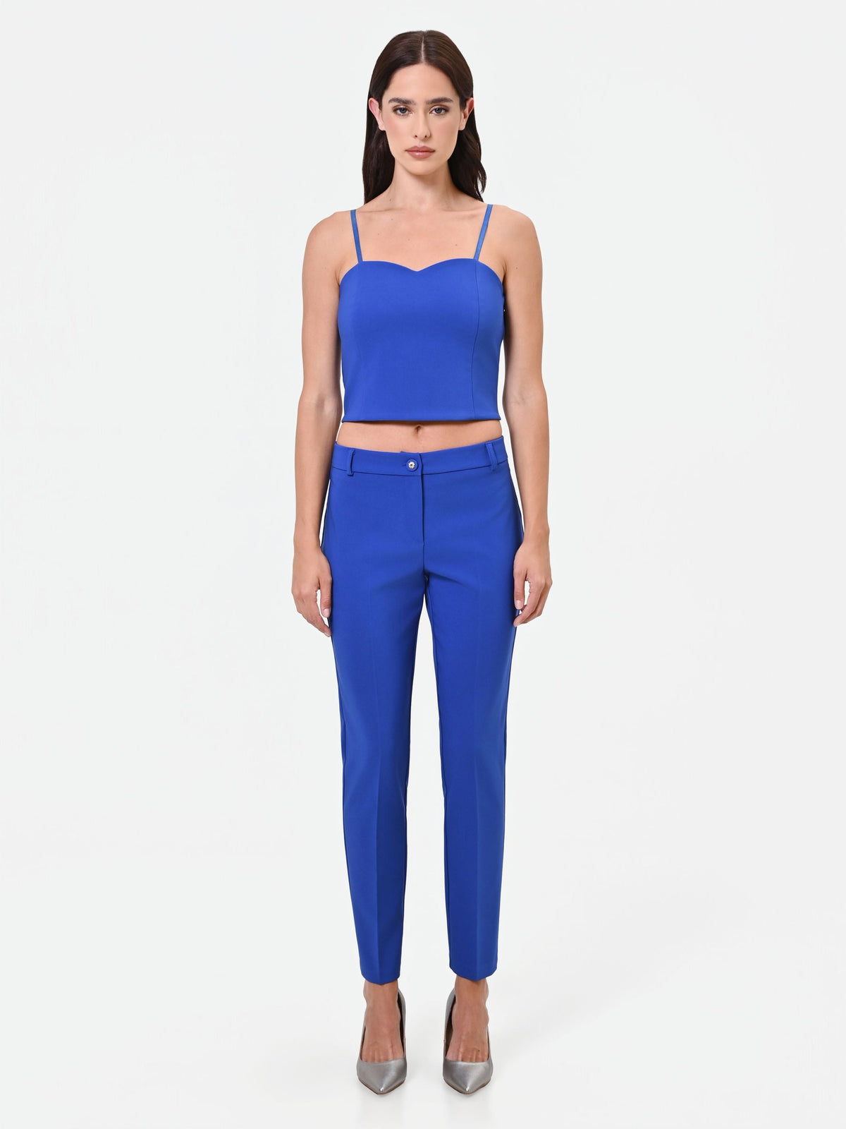 Pantalone a sigaretta blu cina
