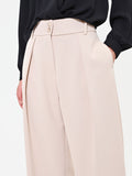 Pantalone palazzo tortora beige con pinces frontali