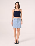 Top in Tessuto Tecnico Blu