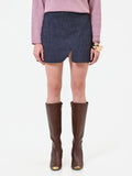 Minigonna blu navy a portafoglio