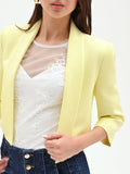 Giacca bolero giallo chiaro