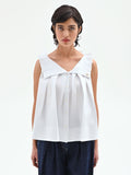 Blusa bianca in popeline