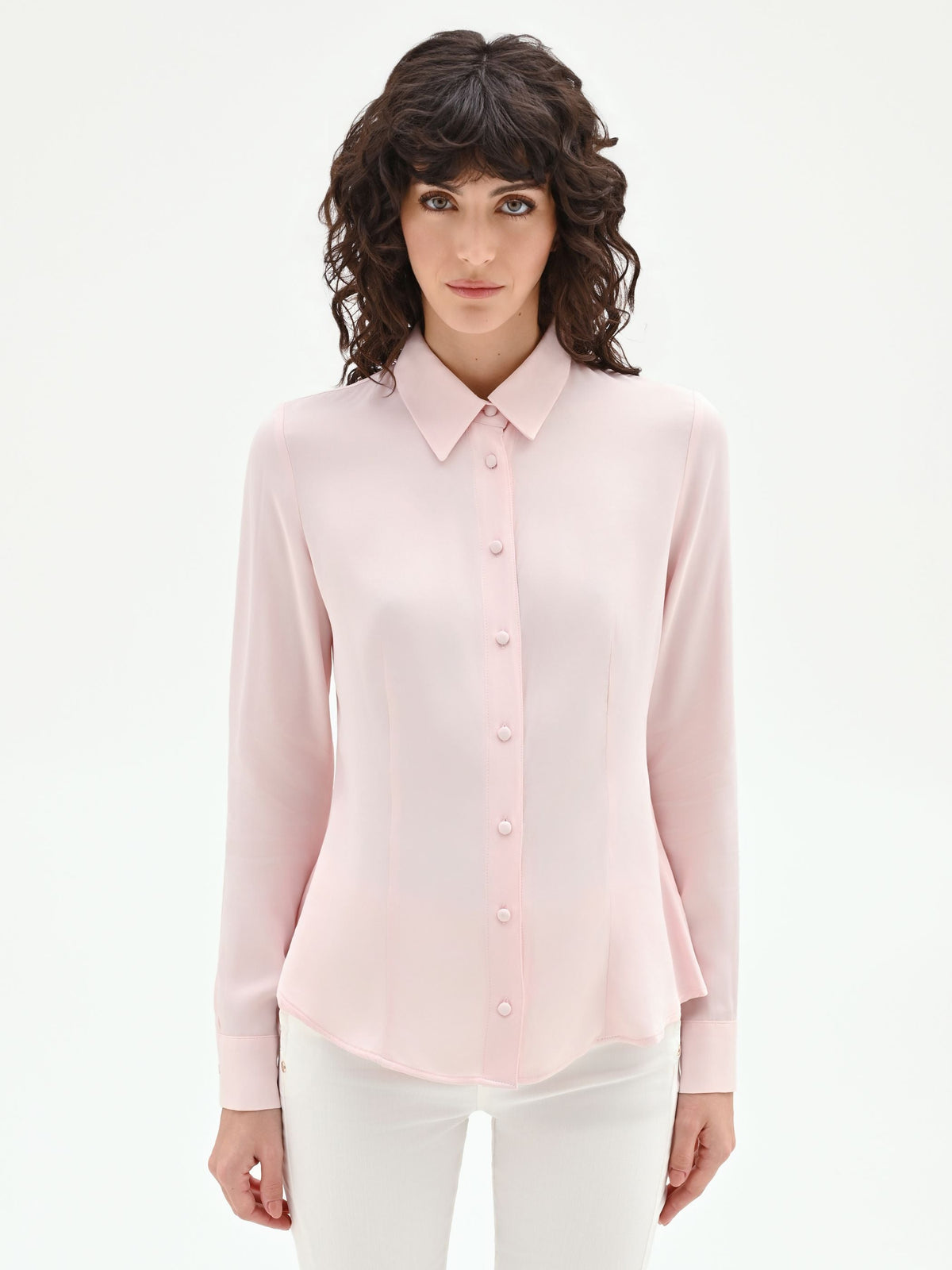 Camicia a scatoletta rosa chiaro