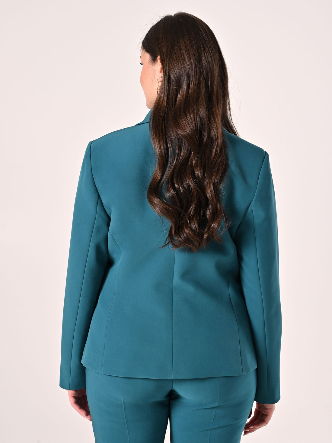 Giacca Curvy Doppiopetto Verde Reale