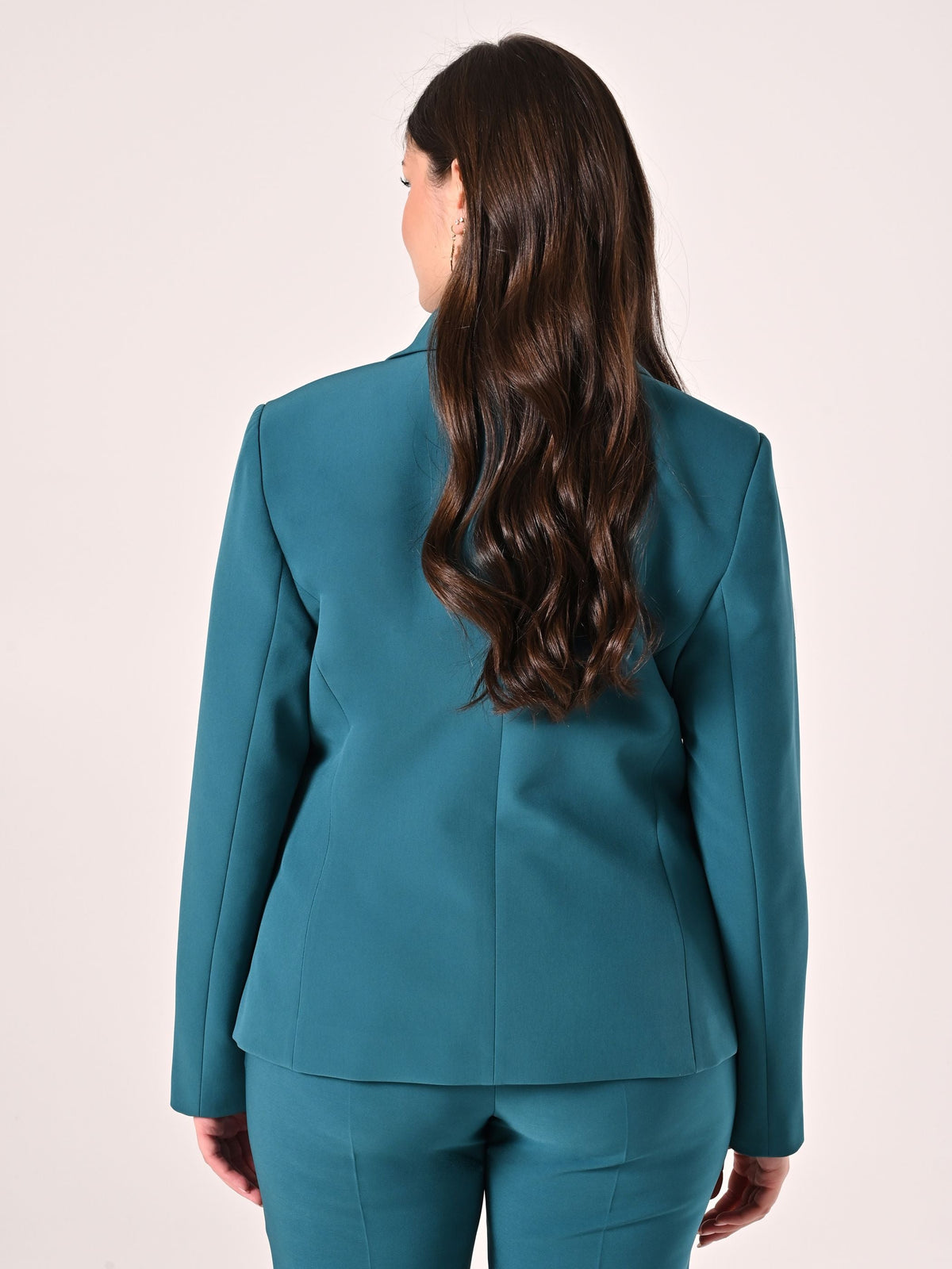 Giacca Curvy Doppiopetto Verde Reale