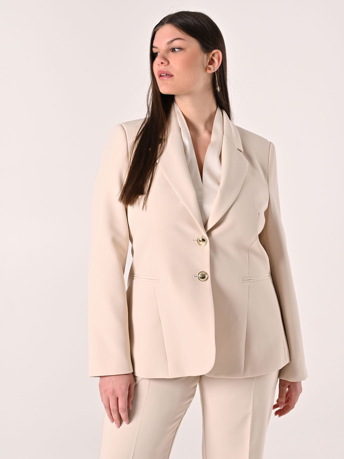 Giacca Curvy Beige Chiaro