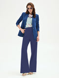 Pantalone a palazzo blu brillante