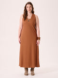 Abito Curvy Marrone in Viscosa