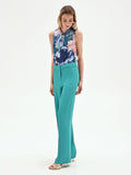 Pantalone a palazzo turchese azzurro