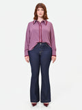 Jeans Curvy  flare blu a vita alta