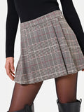 Gonna pantalone in misto viscosa a quadri