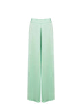 Pantalone palazzo verde menta con spacco frontale