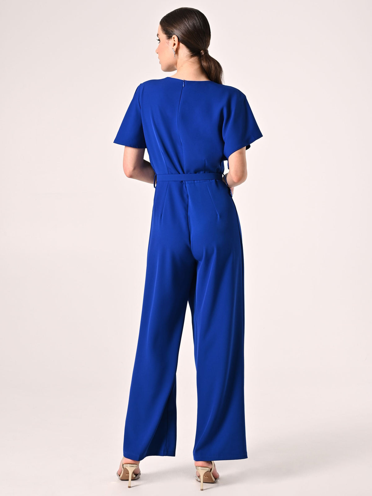 Tuta Blu Cina con Cintura Ricoprta