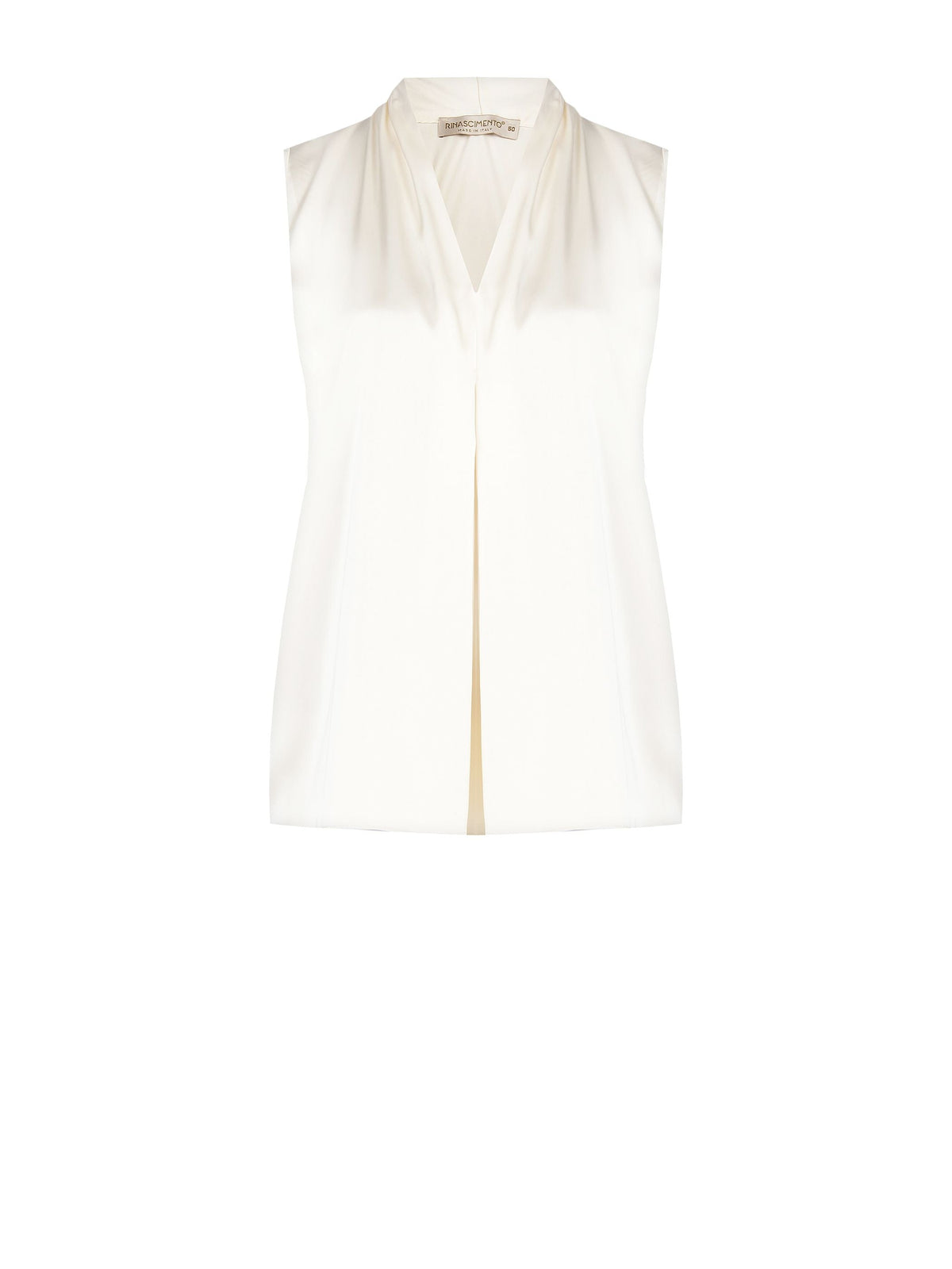 Blusa Curvy in Raso Bianco