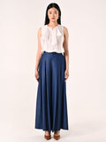 Pantaloni Ampi in Chambray