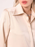 Camicia Beige in Raso