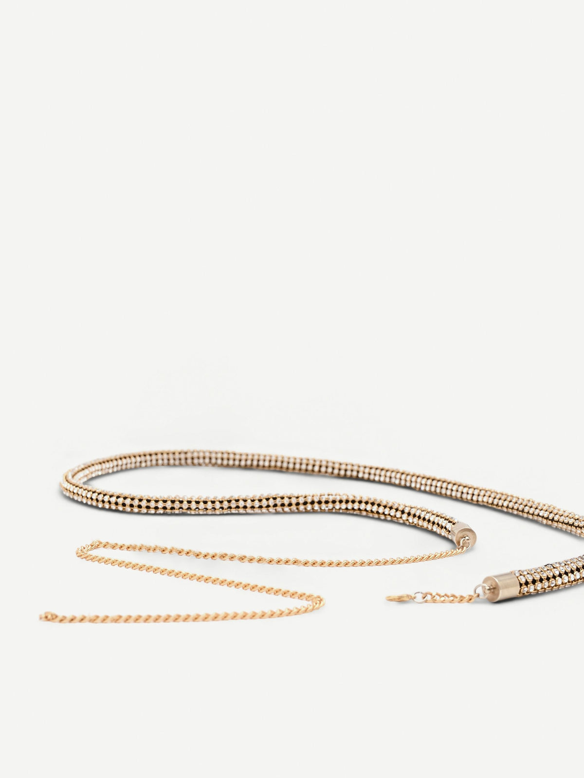 Cintura dorata con strass