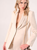 Giacca Beige con Strass