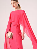 Coprispalle in Georgette Fuxia