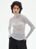 Maglia argento con texture a nido d'ape