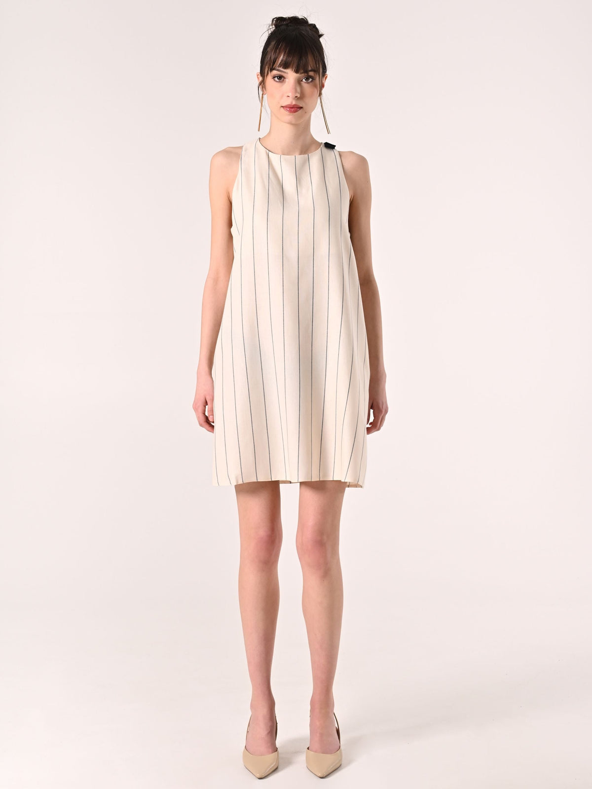 Abito Bianco a Righe Bianche & Blu