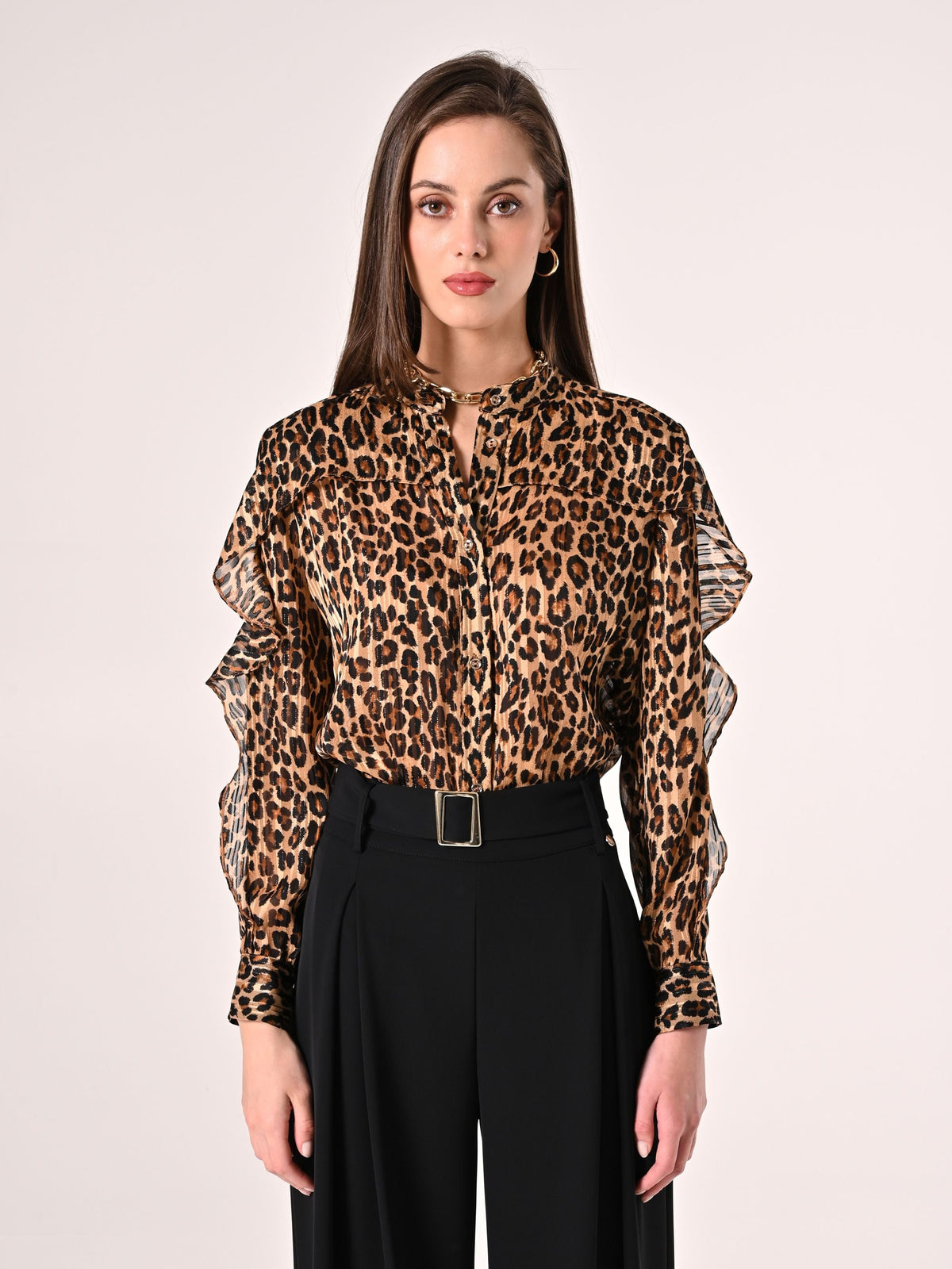 Camicia Maculata con Rouche