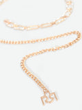 Cintura a catena oro con pavé di strass