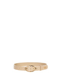 Cintura Fibbia Ovale Beige