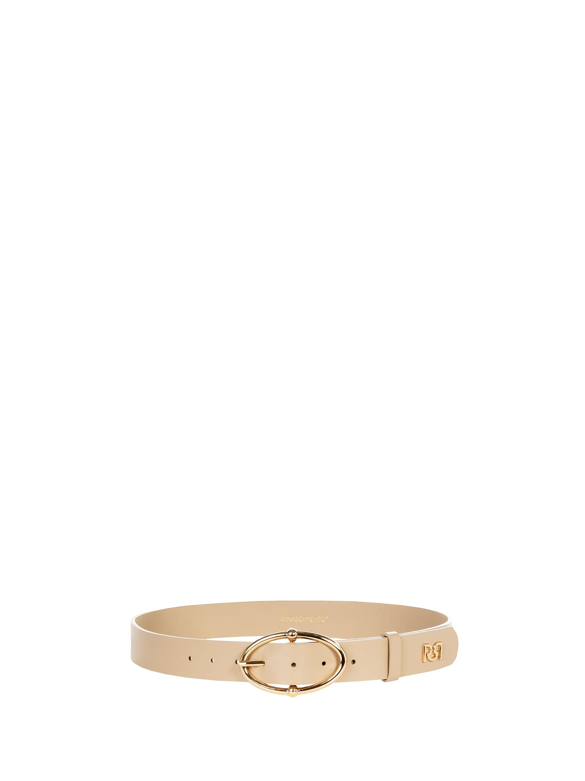 Cintura Fibbia Ovale Beige