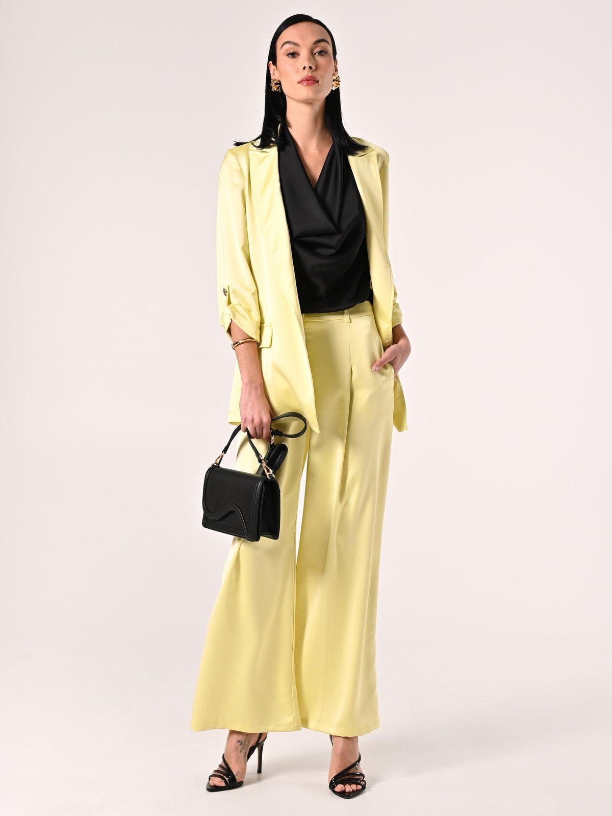 Pantaloni Gialli in Raso