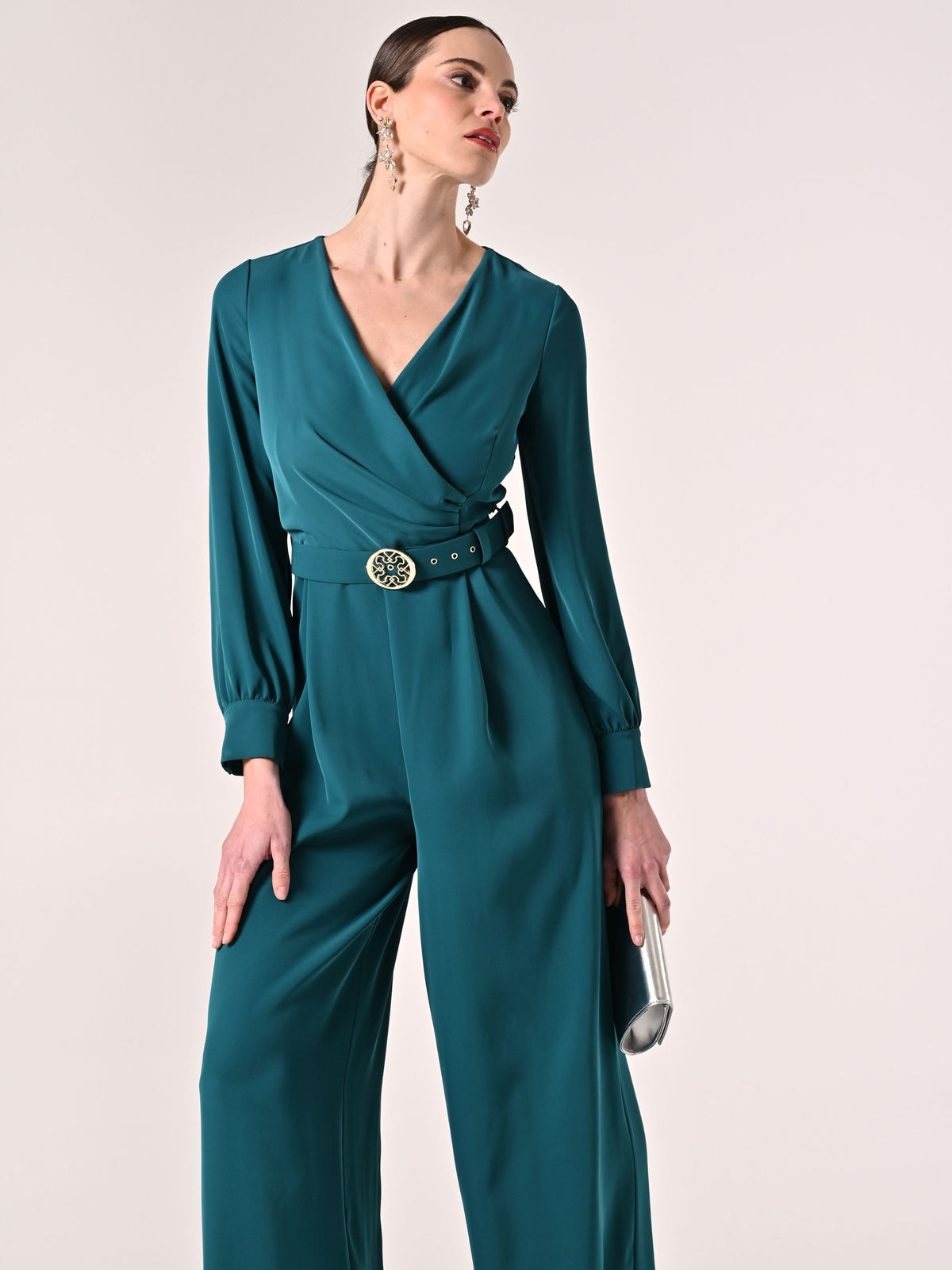 Tuta cinta Monogram Verde Reale