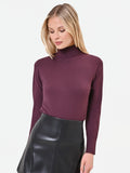 Maglia dolcevita bordeaux in misto viscosa