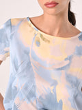 Blusa stampa Azzurra & Gialla
