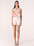 Shorts in Denim Bianco
