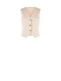Gilet Beige in Tessuto Operato