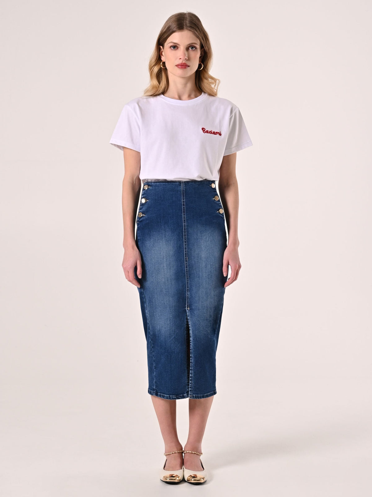T-Shirt Baciami Bianca