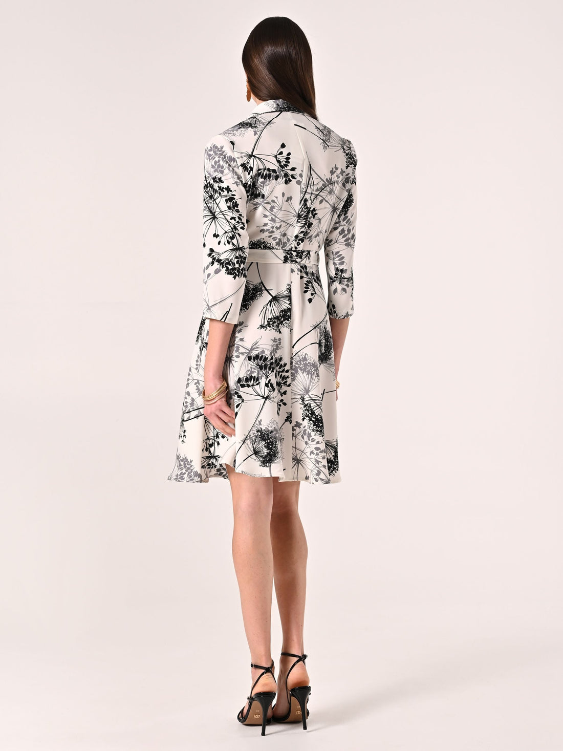 Chemisier stampa Floreale Black & White