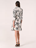 Chemisier stampa Floreale Black & White
