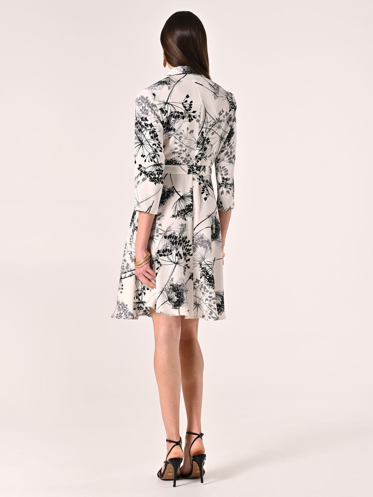 Chemisier stampa Floreale Black & White